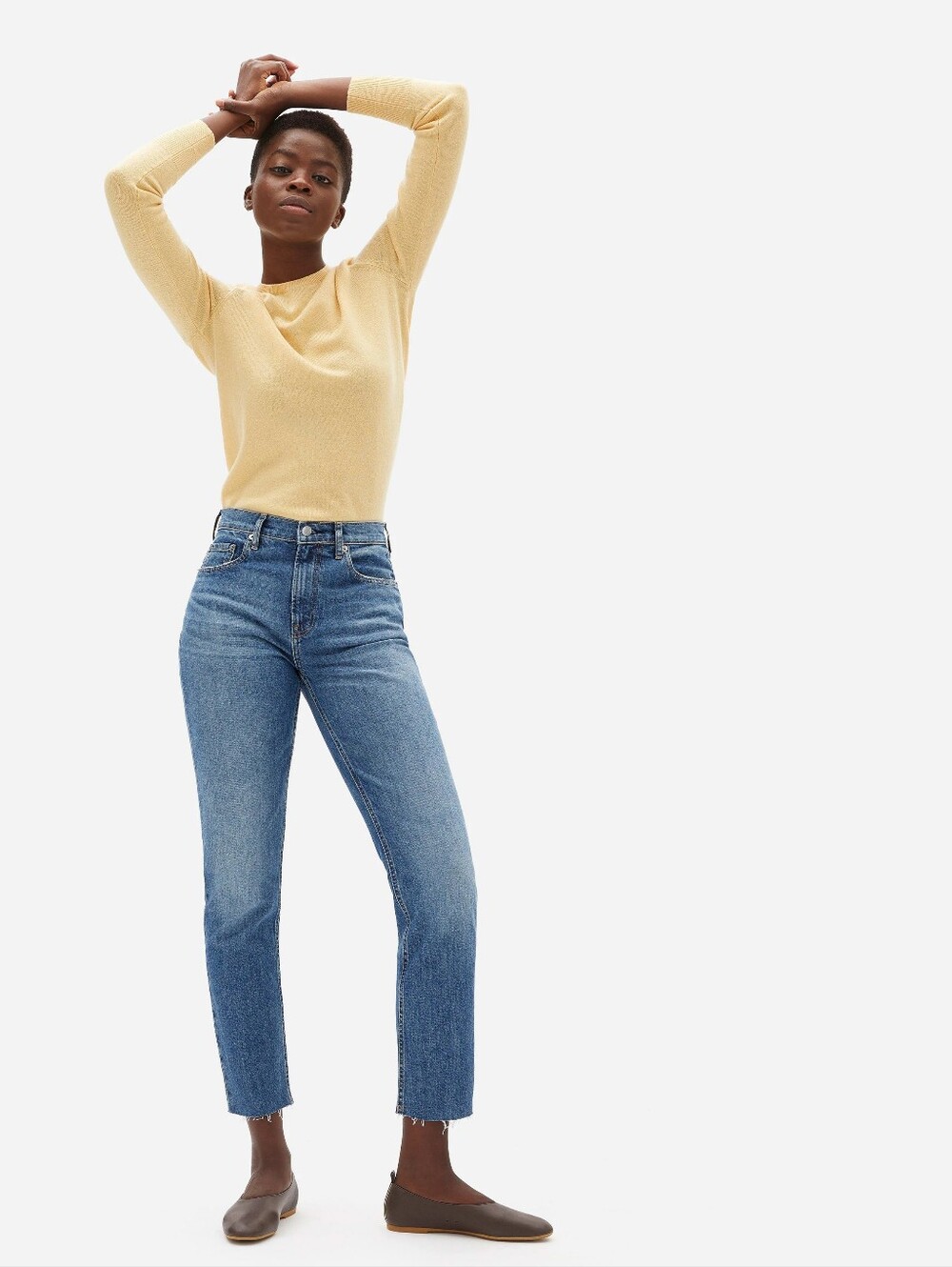 Women’s High-Rise Straight Jeans in Blue